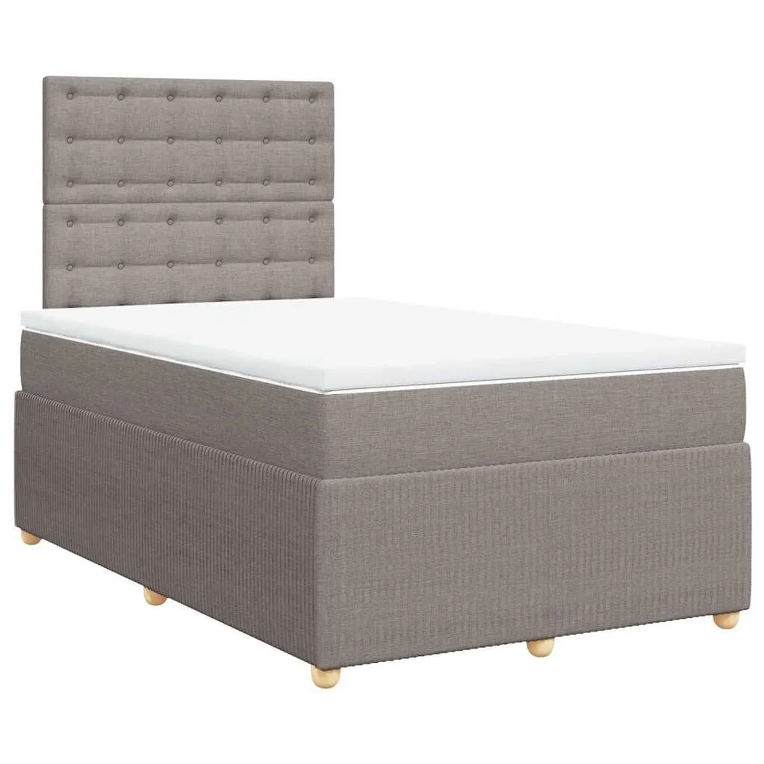 vidaXL Boxspringbett mit Matratze Taupe 120x200 cm Stoff 3292041 günstig online kaufen