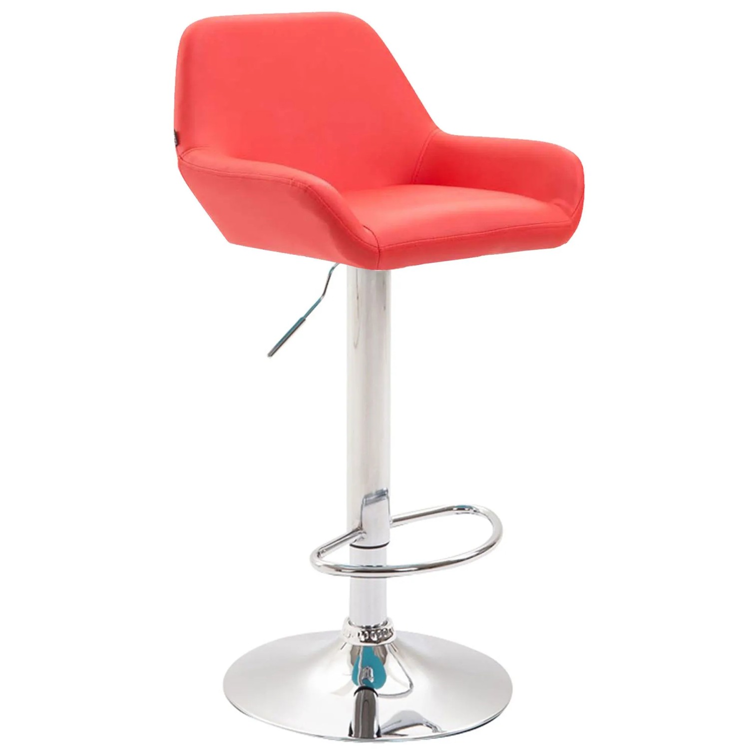 CLP Barhocker Braga Kunstleder Rot/Chrom