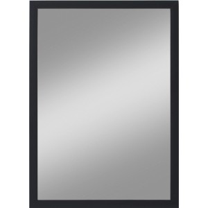 Rechteckiger Rahmenspiegel Beach, 40x60 cm, mit schwarzem Rahmen. Ideal für Bad und Flur.