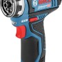 Bosch Professional GSR 12V-15 FC Akku-Bohrschrauber mit blau-schwarzem Gehäuse.