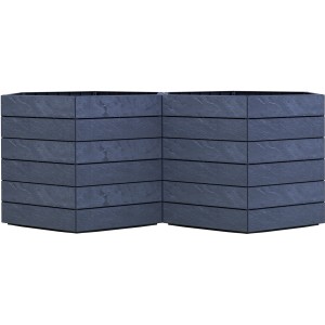 Garantia Hochbeet Ergo Vario 1 Stone, Kunststoff-Hochbeet in Steinoptik, modulare Bauweise.