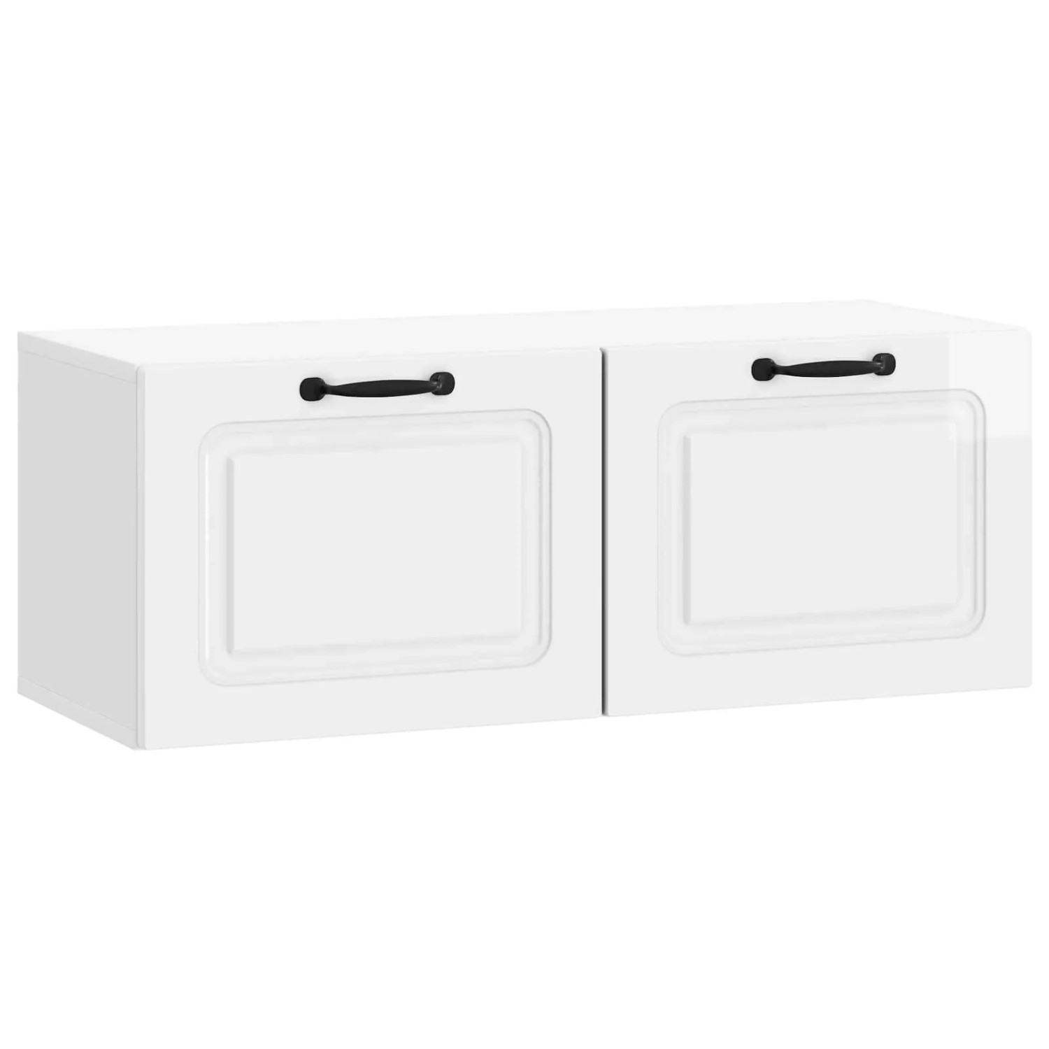 vidaXL Wandmontierter TV-Schrank Hochglanz Weiß 78,5 x 31 x 30 cm 899399