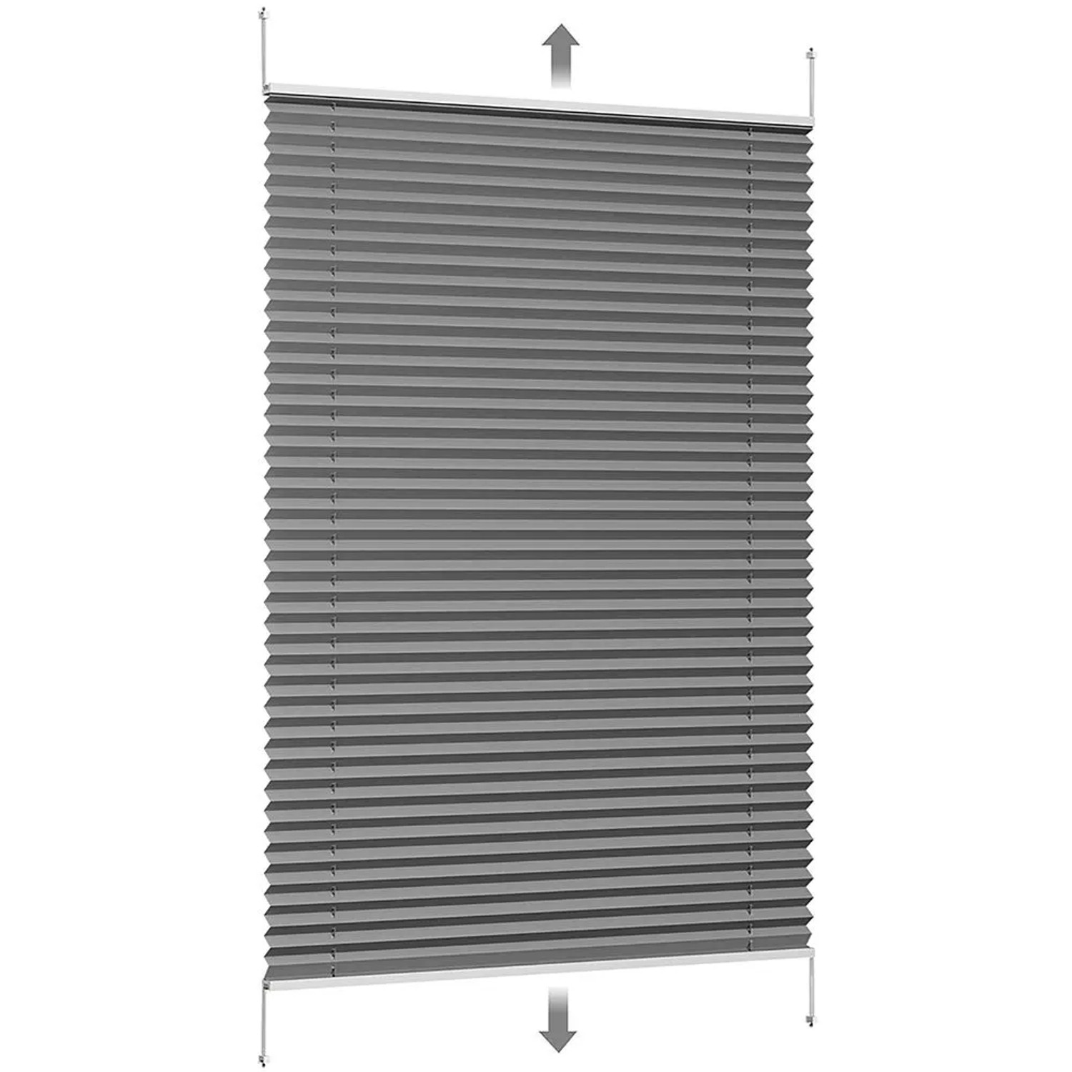 Sekey Plissee Faltrollo Klemmfix ohne Bohren Dunkelgrau 85x150cm