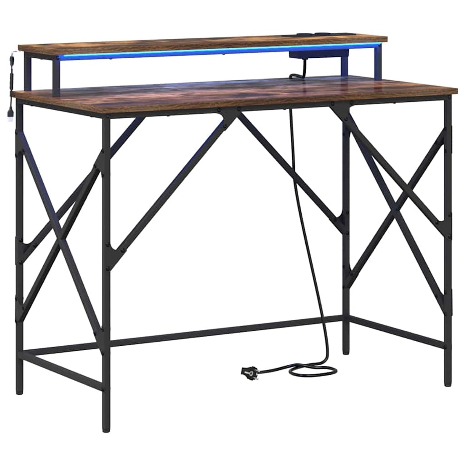 vidaXL Schreibtisch Räuchereiche 100 x 50 x 86,5 cm Holzwerkstoff 859397 günstig online kaufen