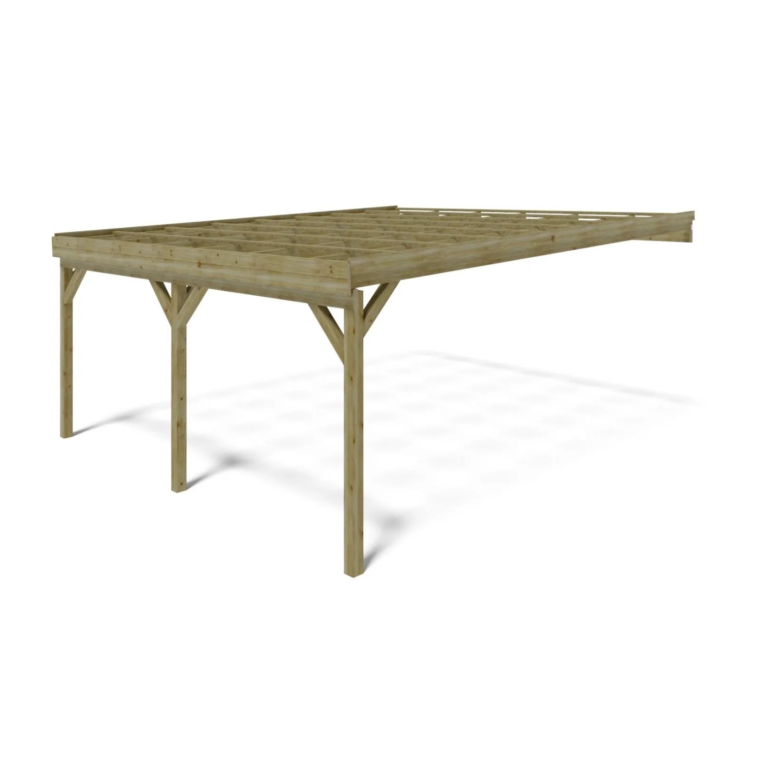 ALTANKA Carport Garagendach 5.8x5.06 m   29 m2   an der Hauswand Montiert