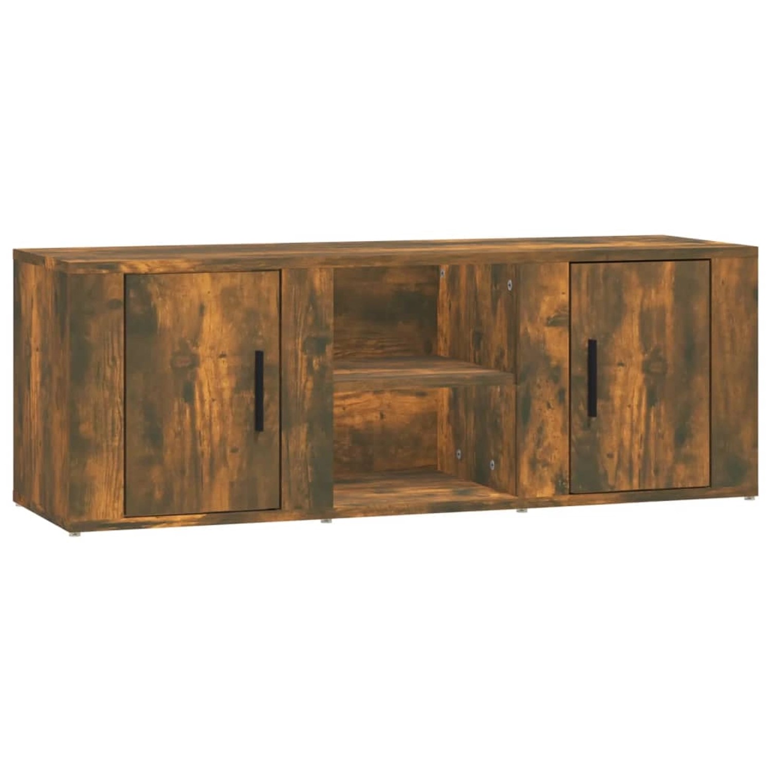vidaXL TV-Schrank Räuchereiche 100x31,5x35 cm Holzwerkstoff 819433