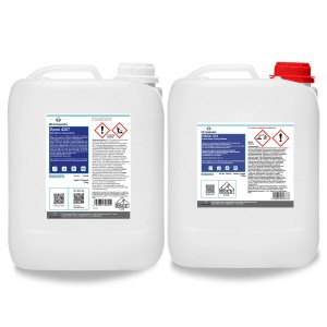 DD Composite Epoxidharz-Set: 2,5kg Epox 4307 + 1,25kg Härter 313 in weißen Kanistern.