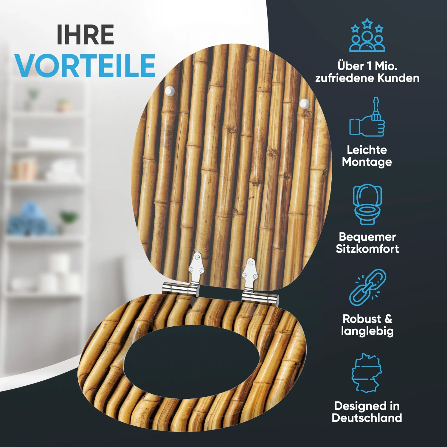 Sanilo WC Sitz Absenkautomatik Bambusa Holz stabil kaufen bei OBI