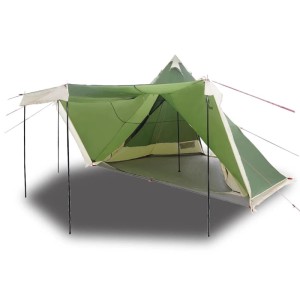 vidaXL Tipi-Familienzelt 8 Personen Grün Wasserdicht 4009445