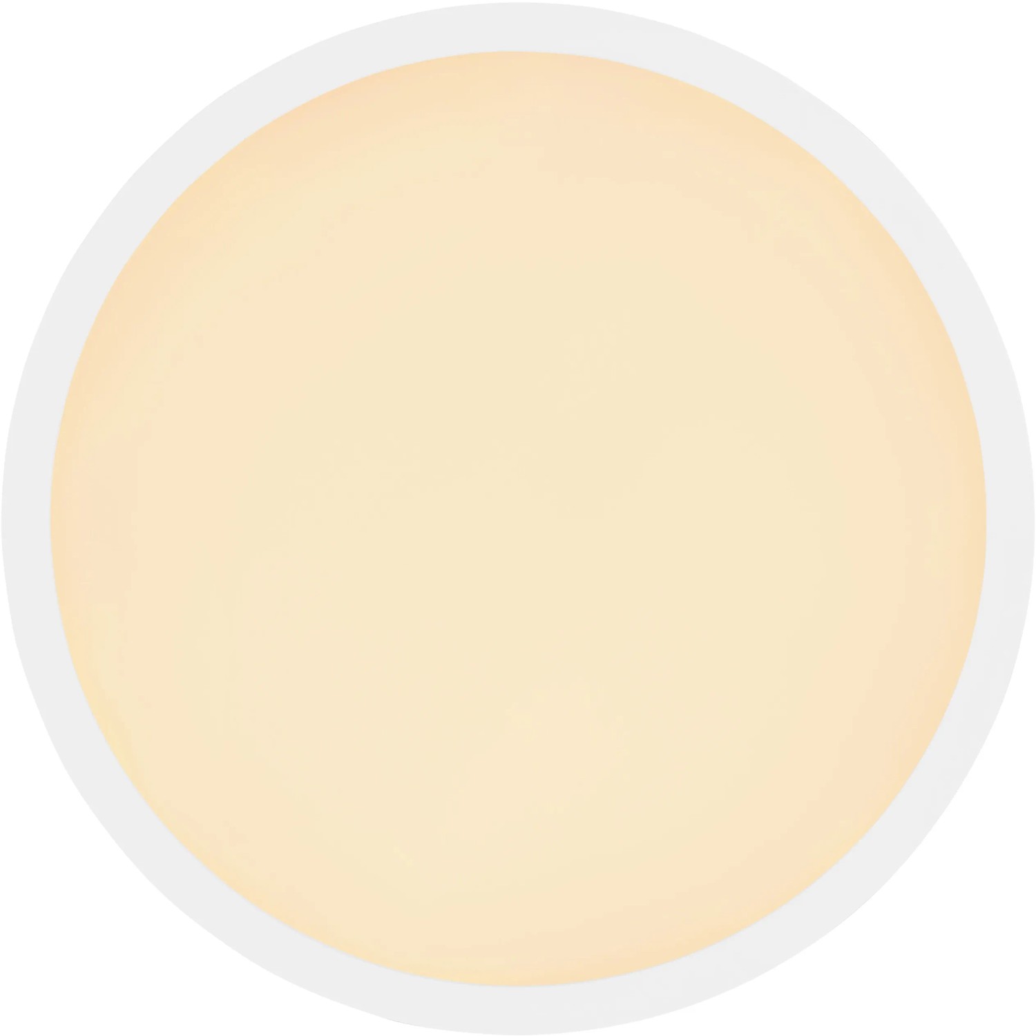 Weiße LED Deckenleuchte Sapana, Ø 29,4 cm, für Bad und Wohnraum, warmweißes Licht.