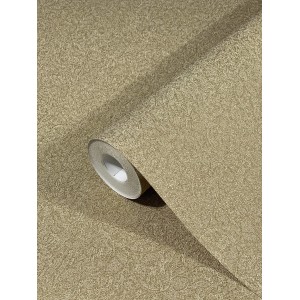 Glööckler Vliestapete Imperial Uni mit floraler Struktur in Gold, Detailansicht.