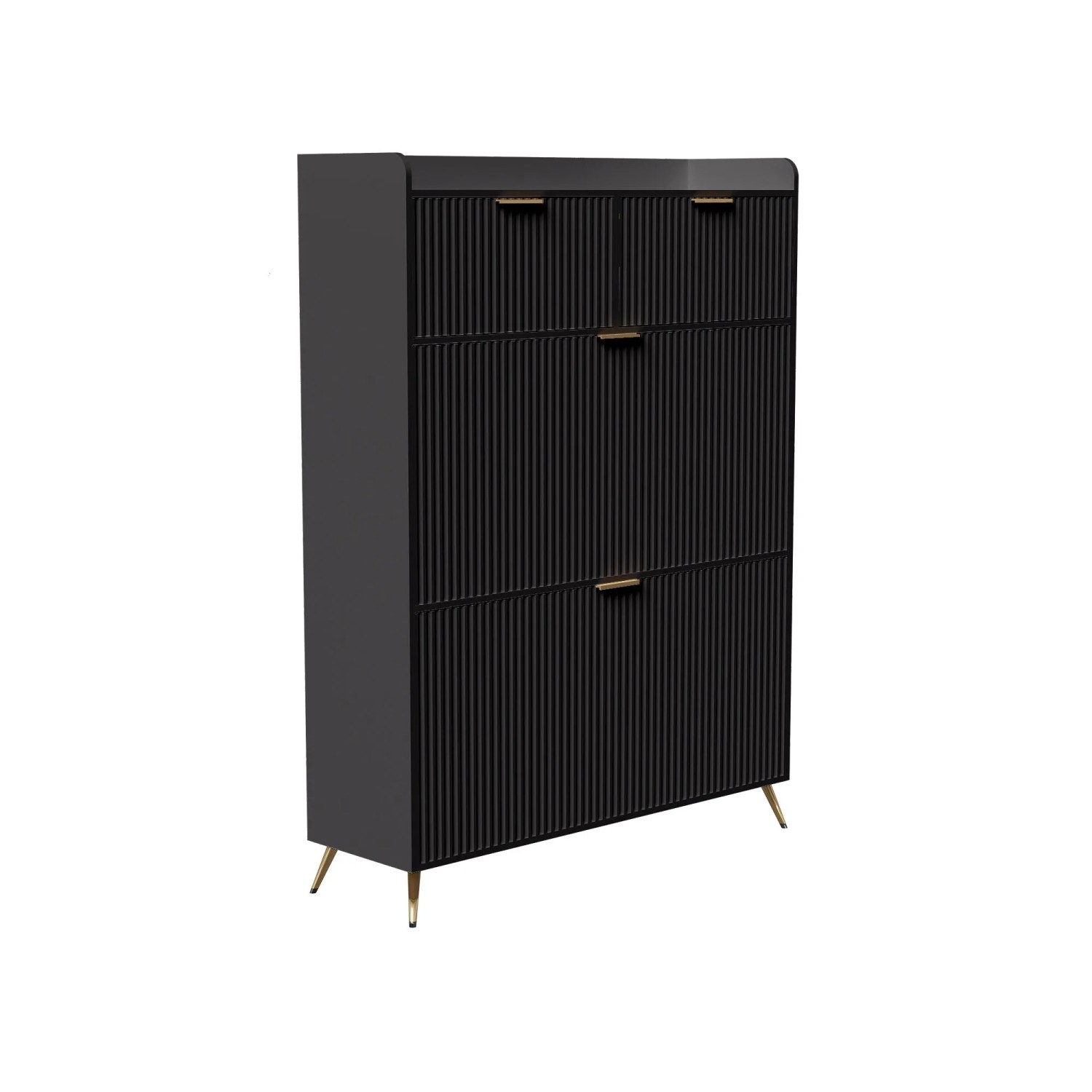 PXloue Schuhschrank 80x24x110cm Schuhaufbewahrung mit Schubladen Metallgrif günstig online kaufen