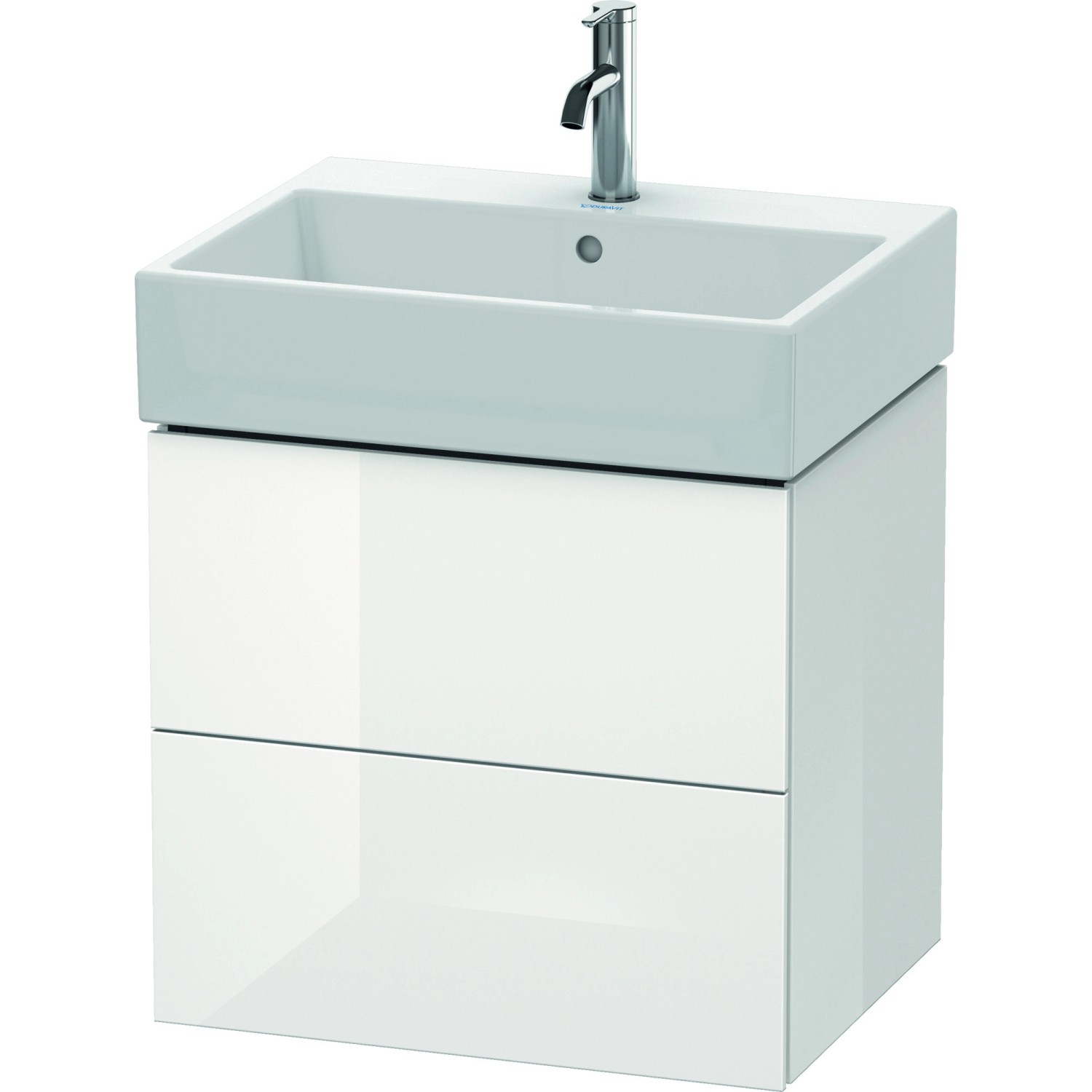 Duravit Waschbeckenunterschrank L-Cube Weiß Hochglanz 58,4 cm