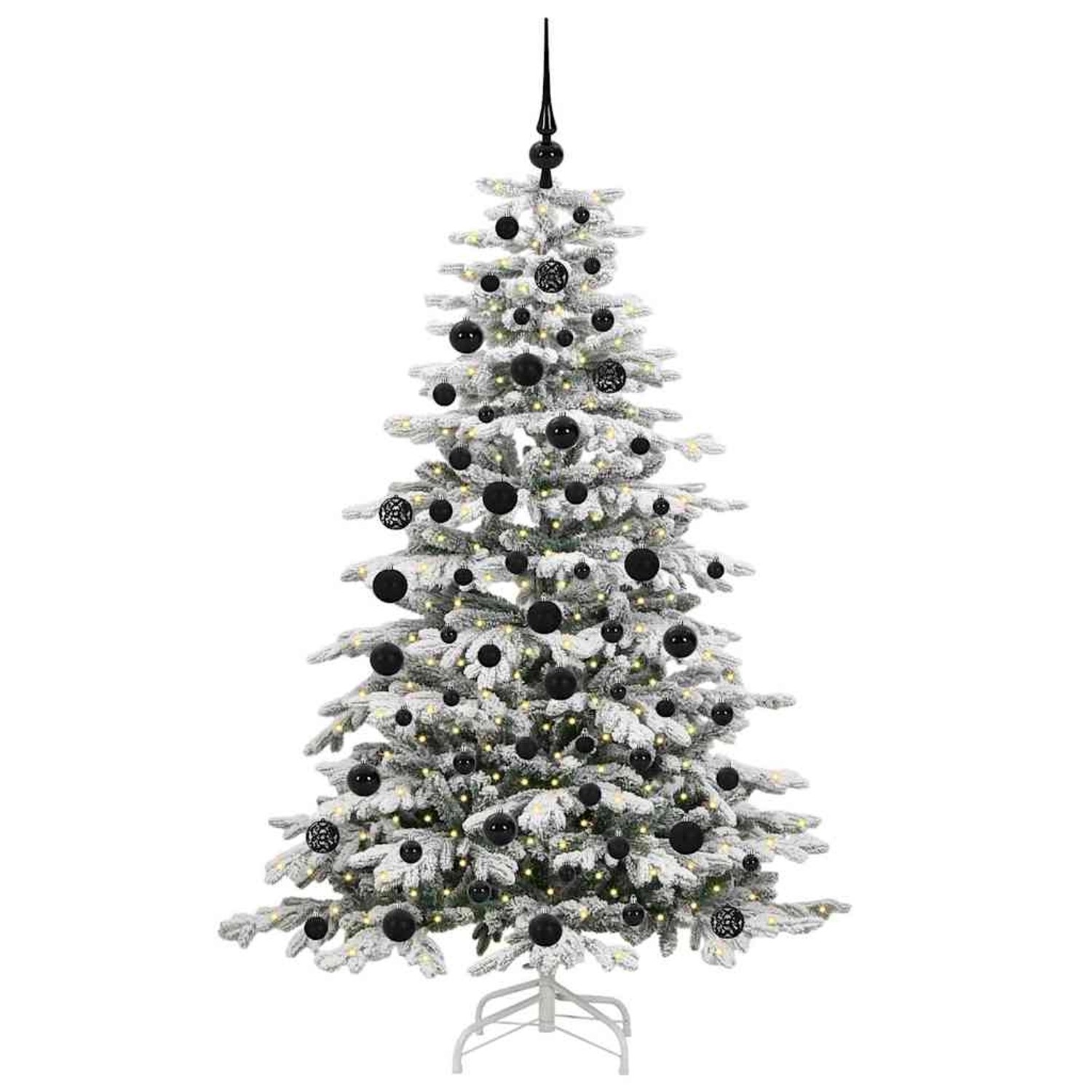 vidaXL Künstlicher Klappbarer Weihnachtsbaum Weiß 180 cm PE und PVC 3395641