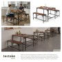 Tectake Sitzgruppe Bolton 3 Teilig Esstisch Mit 2 Sitzbänken  100 x 130 x 75 cm Industrial Holz Dunkel  Rustikal_7
