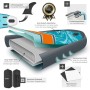 Tectake SUP Board: Aufbau mit Drop-Stitch-Kern, Anti-Rutsch-Oberfläche, 3-Finnen-System. Inkl. Rucksack, Reparaturset.