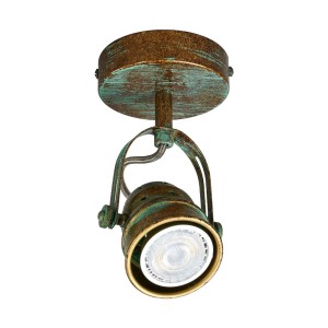 Lindby Wandleuchte Wandlampe Innen Leonor 9639069 Retro Vintage Antik in Bronze aus Metall 1-flammig GU10 Wohnzimmerleuchte