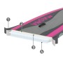 Detailaufnahme: ECD Germany Maona Stand Up Paddle Board (SUP) in Rosa, Querschnitt mit Materialschichten.