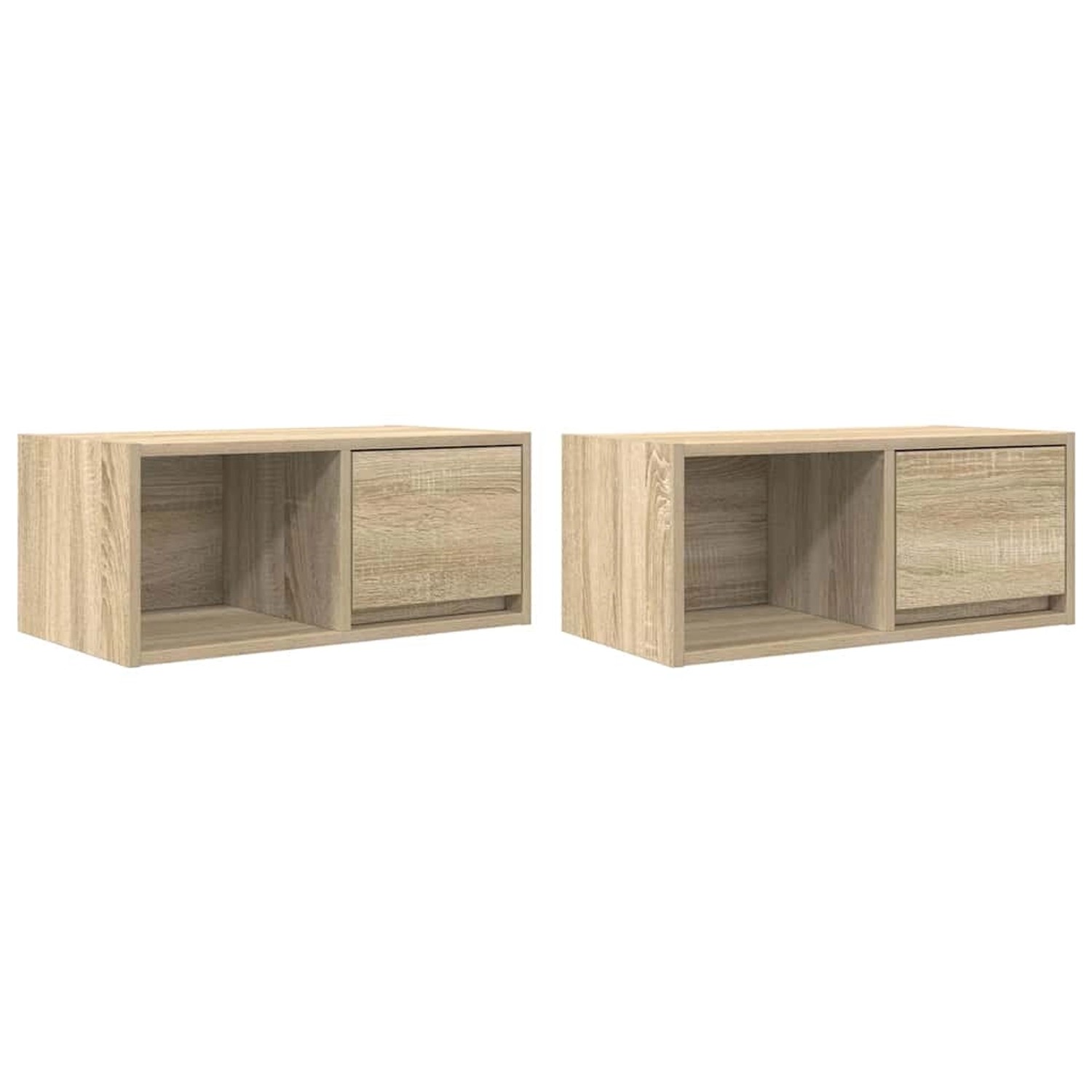 vidaXL TV-Schränke 2 Stk Sonoma-Eiche 60x31x25,5 cm Holzwerkstoff 861441 günstig online kaufen