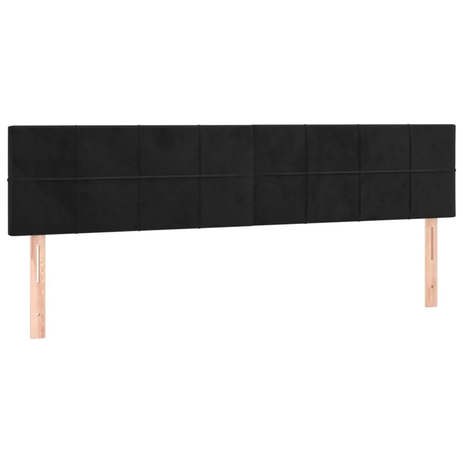 vidaXL Kopfteile 2 Stk Schwarz 90x5x78/88 cm Samt 346084