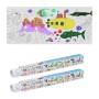 Relaxdays Ausmaltischdecke 2er Set Papier Weiß Selbstklebend Sea Life 3 m