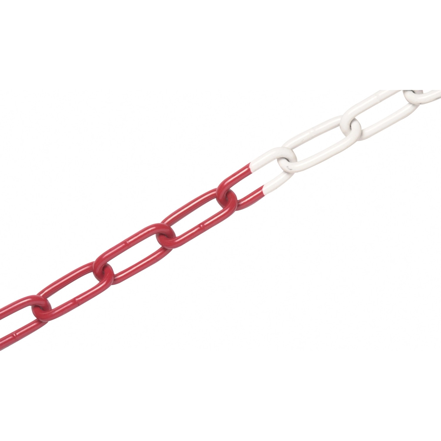 LUX Rundstahlkette Rot-Weiß 6 mm Meterware