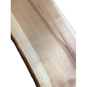 Wildkirsch Schnittholz XL mit Baumkante, 120x15x2,2cm, für Möbelbau & Regalböden.