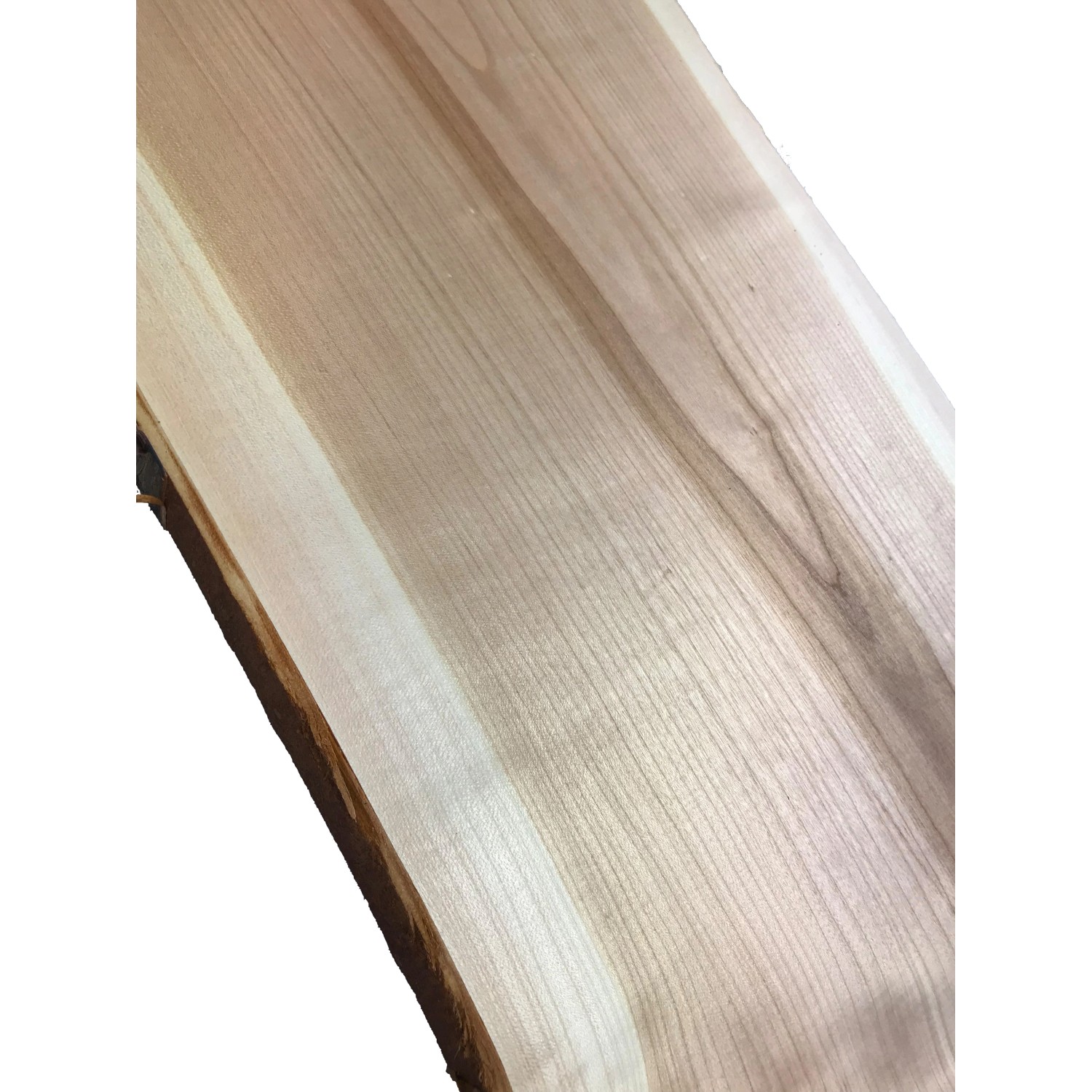 Schnittholz mit Baumkante XL Wildkirsch 120 cm x 15 cm x 2,2 cm