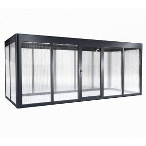 SunElements Gartenhaus SunGarden Select 5.2, anthrazit-metallic, 12,8 m².
