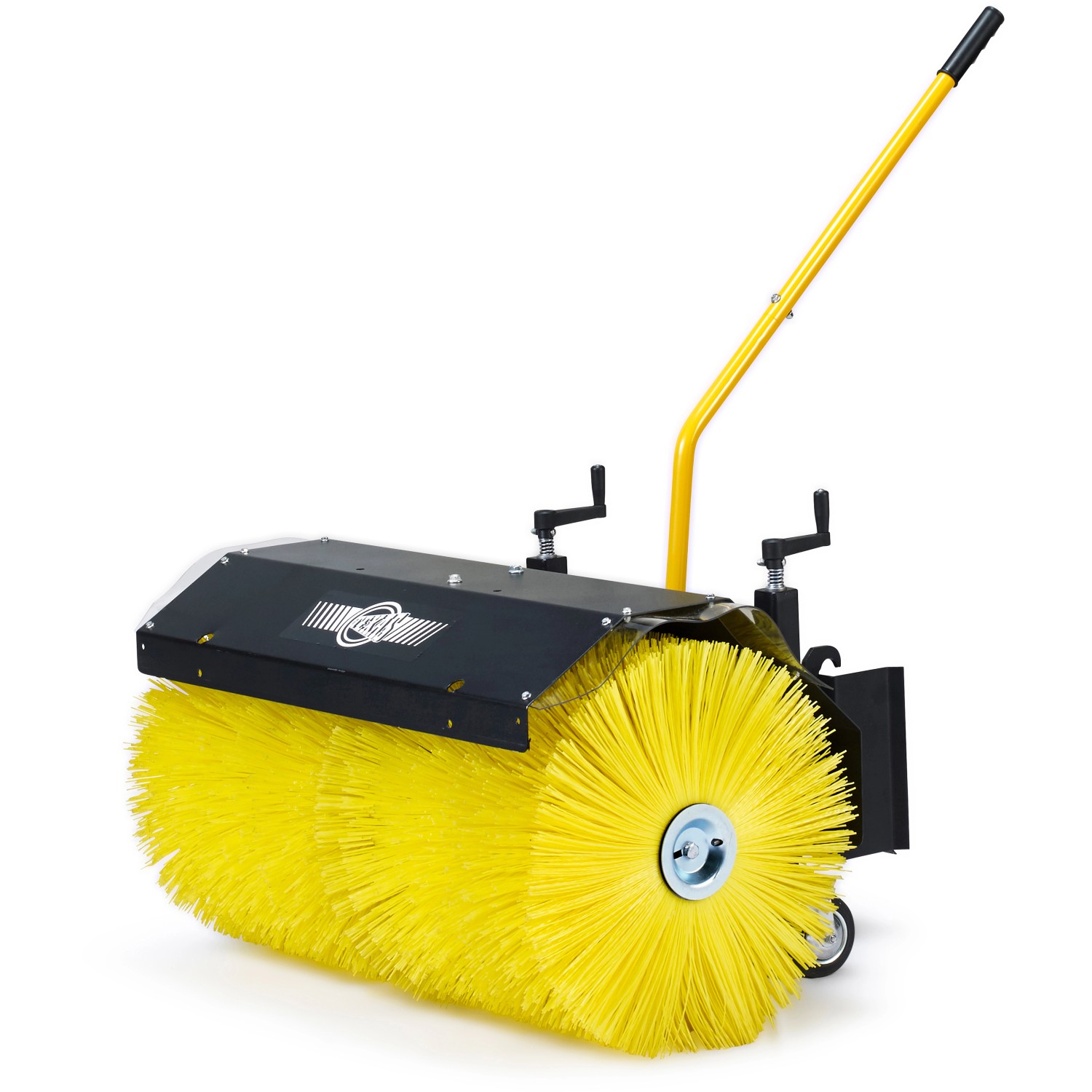 Texas Combigerät 800 TG mit gelber 80 cm Kehrbürste. Kehrmaschine für Hof und Garten.
