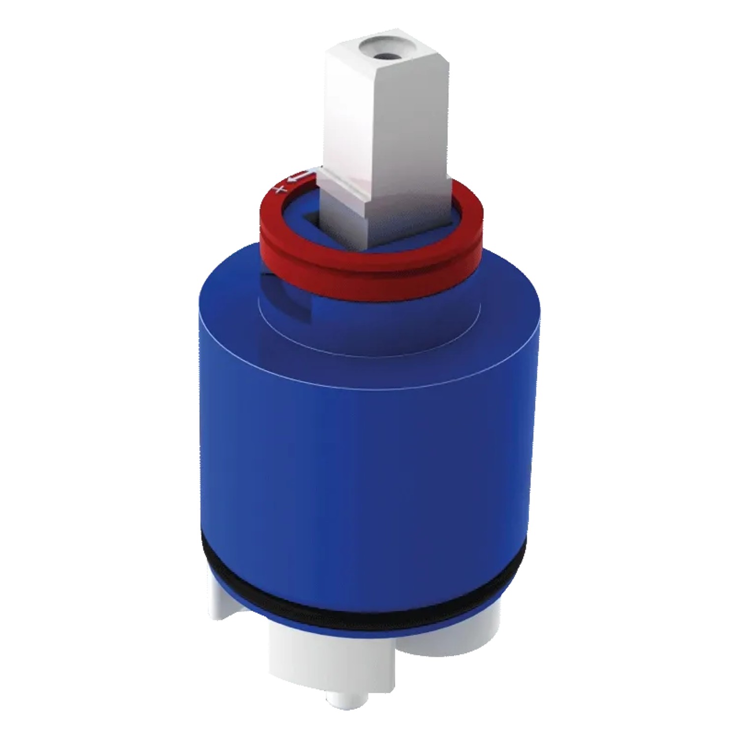 Delabie Keramikkartusche Ø40 mm mit Sockel und Durchflussbegrenzer