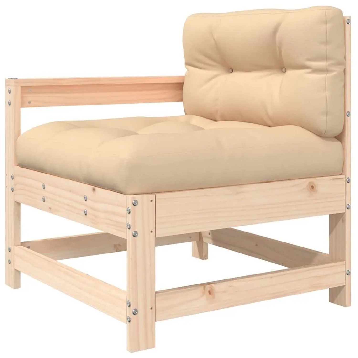 vidaXL Gartenstuhl mit Kissen Massivholz Kiefer 825569