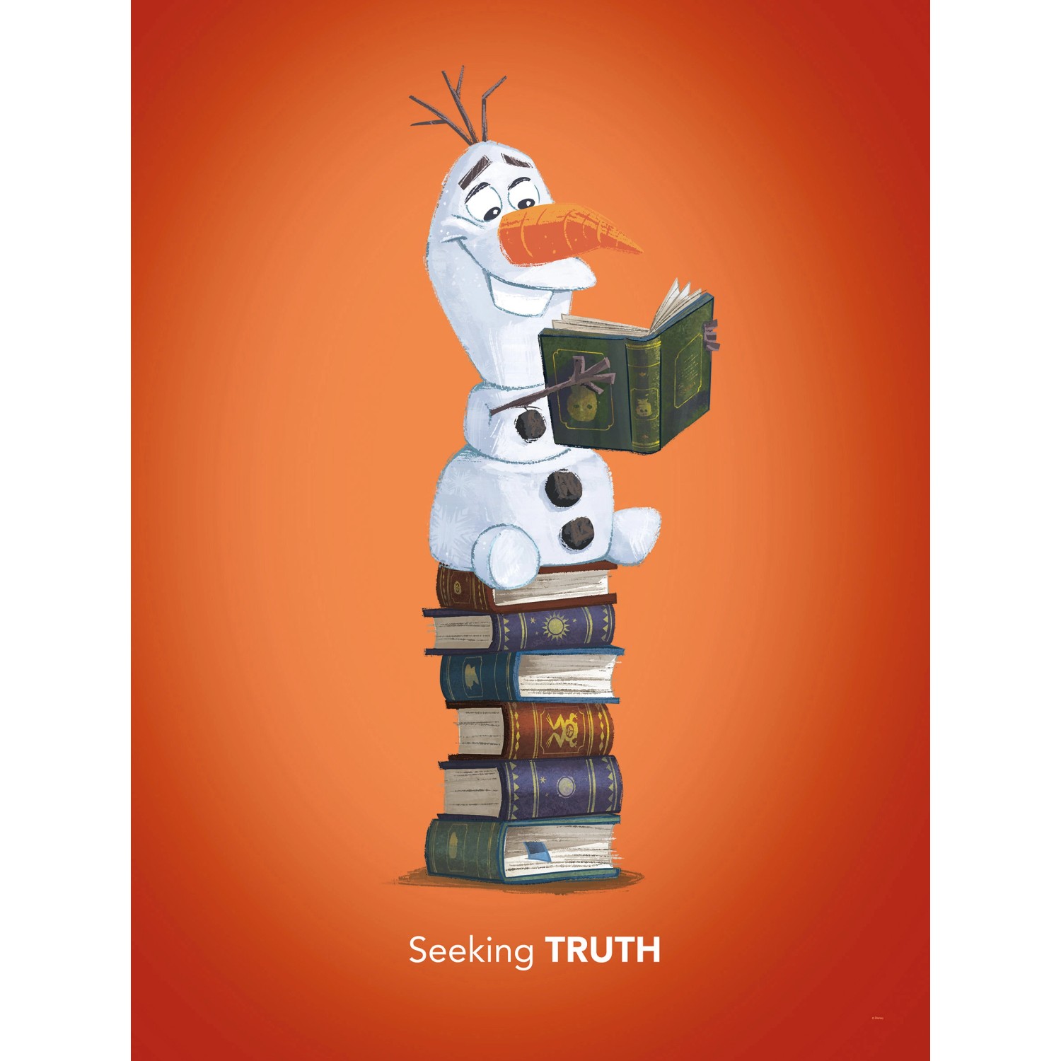 Komar Wandbild Frozen Olaf Reading 40 x 50 cm günstig online kaufen