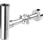 baliv Design-Siphon DS-3410 Chrom für Waschbecken.