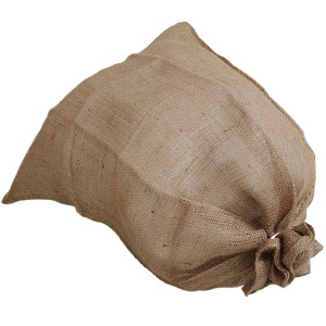 Jute Sandsack, 10er Pack, ungefüllt, robustes Gewebe für Garten und Bau.