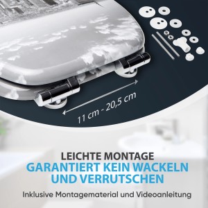 Sanilo WC-Sitz Skyline New York mit Absenkautomatik und Montagematerial.