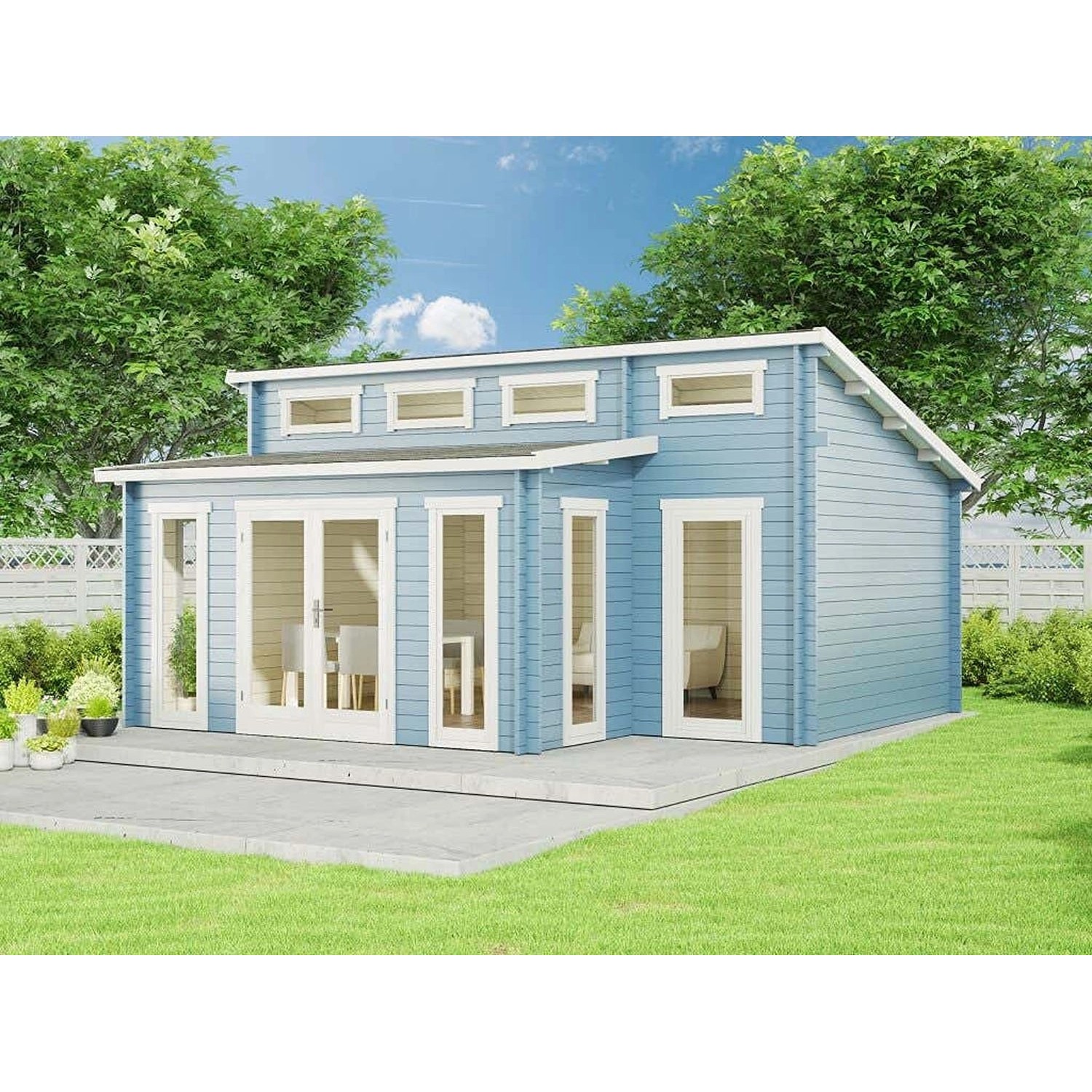 Alpholz Gartenhaus Lausitz Prima Pultdach Tauchimprägniert 590 cm x 540 cm günstig online kaufen