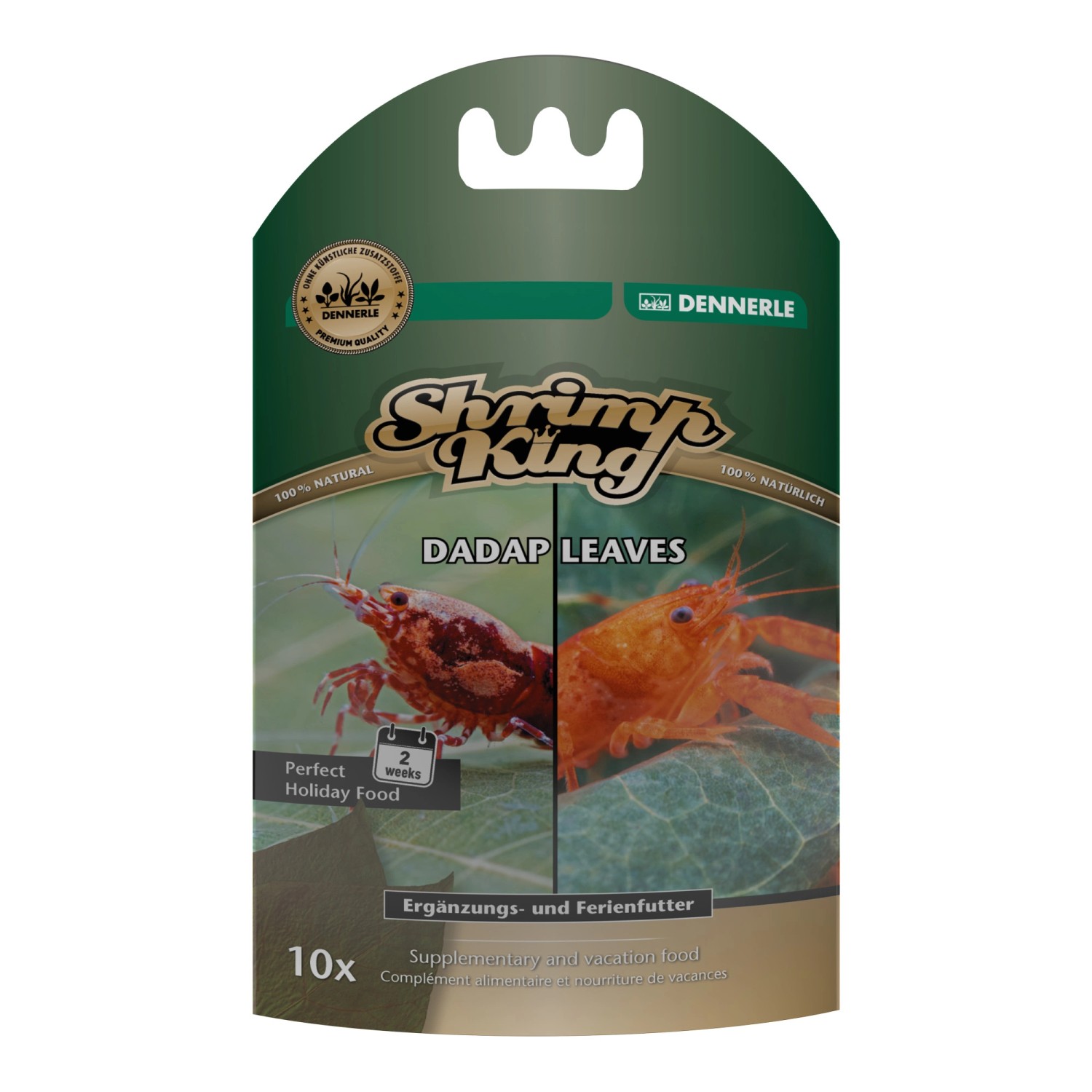 Dennerle Ferienfutter Shrimp King Dadap Leaves 10 Stück