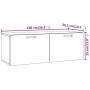 vidaXL Wandschrank Betongrau 100x36,5x35 cm Holzwerkstoff Modell 2_10