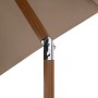 Detailaufnahme: Greiger Doppler Kurbelschirm Life Wood, 300x200 cm, mit Holzoptik.