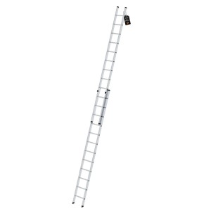 PROREGAL 2-teilige Sprossen-Schiebeleiter ohne Traverse, 2x12 Sprossen aus Aluminium.