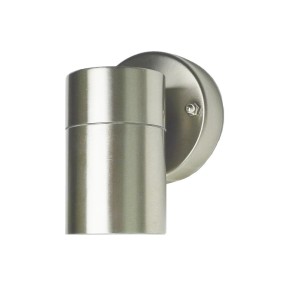 Moderne Dapo Außen Wandleuchte Bornholm aus Edelstahl, silberfarben, für GU10 Leuchtmittel.