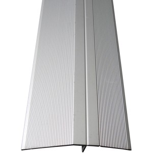 Silbernes Ausgleichsprofil (1000 mm) für Laminat & Parkett mit Clip-System.