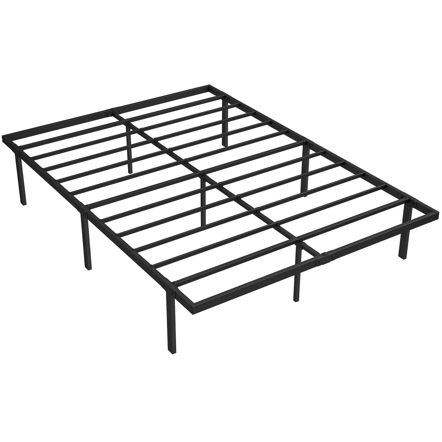 HOMCOM Bettgestell Metall 200,5L x 141B x 35,5H cm Schwarz