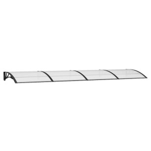 vidaXL Türvordach Schwarz 400x100 cm Polycarbonat 153600
