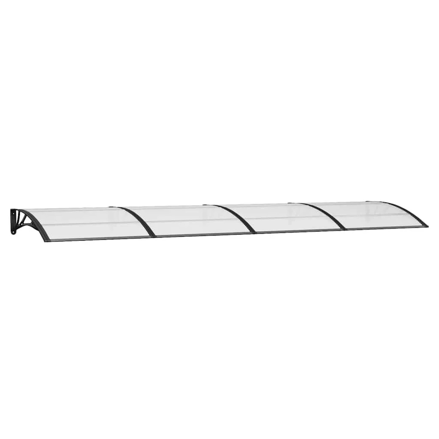 vidaXL Türvordach Schwarz 400x100 cm Polycarbonat 153600
