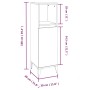 vidaXL Standschrank (S) Badmöbel-Set, grau Sonoma Holzwerkstoff, mit Maßen