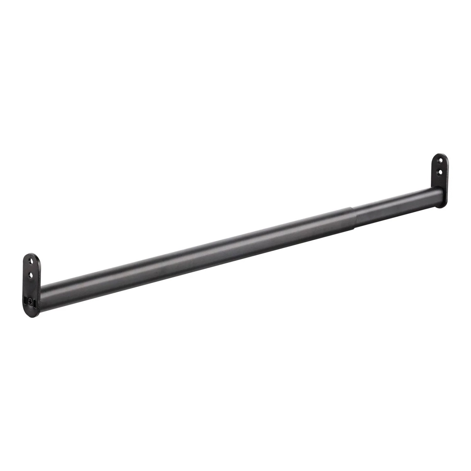 SOTECH Schrankstange Verstellbar Oval 22 x 15 mm 400 Bis 600 mm Schwarz Matt inkl. Stangenlager