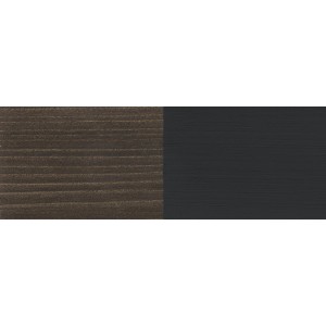 Farbmuster: Osmo Dekorwachs Intensiv Schwarz für Holz, Farbton aufgetragen.