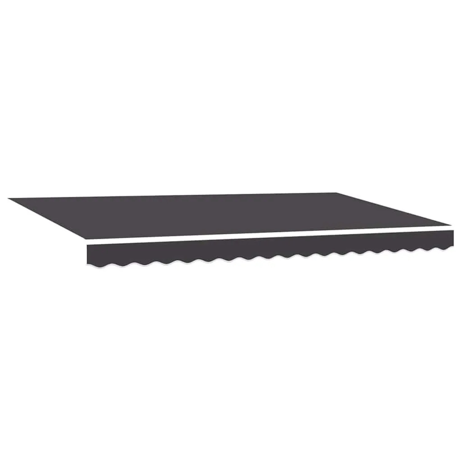 vidaXL Einziehbare Markise Anthrazit 400 x 200 cm Stoff 3329796